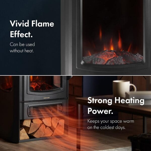7116wj3N1SL._AC_SL1500_ Vonhaus Electric Log Burner 2000W β 2 Heat Settings β Black