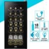 Dellonda Baridi 18 Bottle Wine Cooler Fridge with Digital Touch
