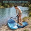 7127+g8cnlL._AC_SL1000_ SereneLife Paddle Board Inflatable Stand Up SUP 32in Wide