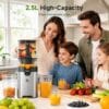 AMZCHEF Cold Press Juicer Machines, 165MM Large Feed Chute