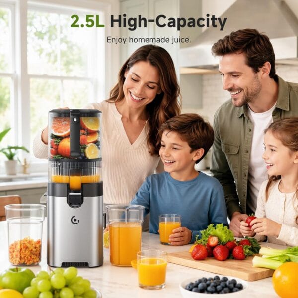 AMZCHEF Cold Press Juicer Machines, 165MM Large Feed Chute