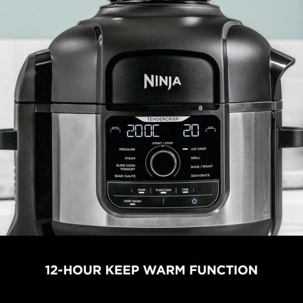 Ninja Foodi 9-in-1 Multi Cooker, Brushed Steel & Black, OP350UK