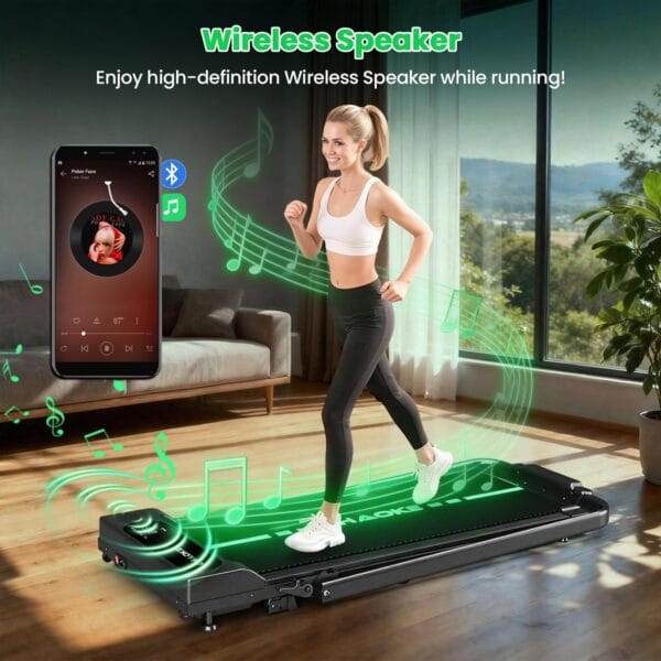 CHAOKE Folding Treadmill for Home with APP & Speakers