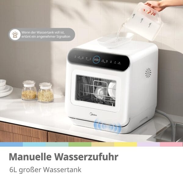 COMFEE' Table Top Dishwasher No Plumbing with 6L Water Tank [Energy Class D]