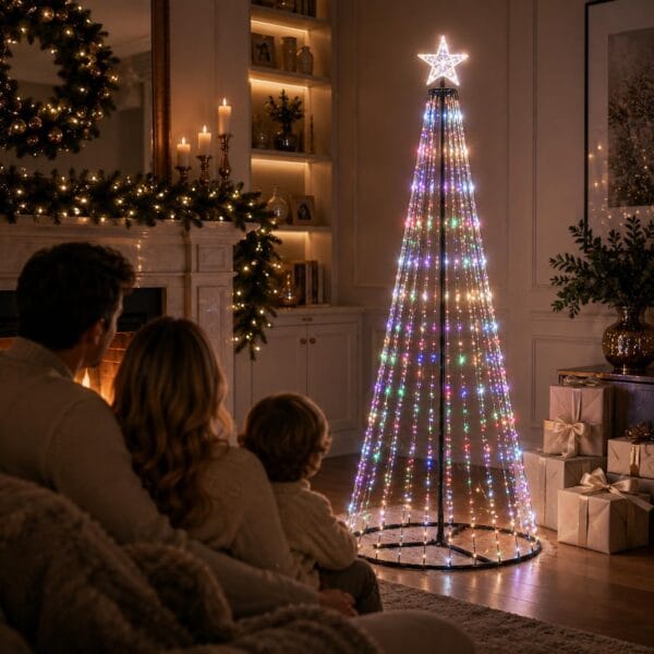 713hTeqNOyL._AC_SL1254_ 6ft (180cm) LED Christmas Tree Outdoor Indoor Decoration, 293 Colour Changing Lights
