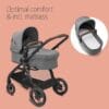 Maxi-Cosi Zelia S Trio, 3-in-1 Pram Travel System, 0–22 kg, Grey