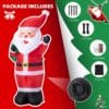 6FT Christmas Inflatable Santa Outdoor Decoration with LED Lights
