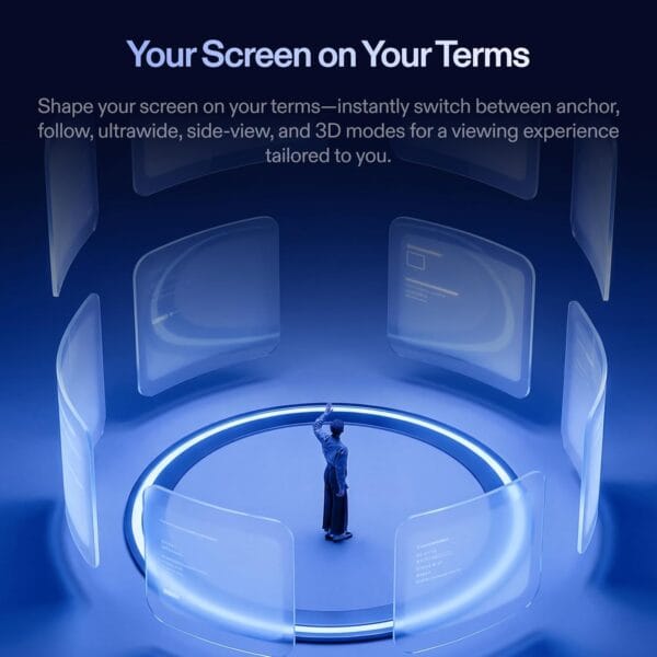 XREAL 1S AR Glasses, 500" Virtual Screen, Powered by X1 Chip, Native 3DoF