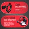 Dealourus 52cc Long Reach Petrol Multi Functional Garden Tool Including
