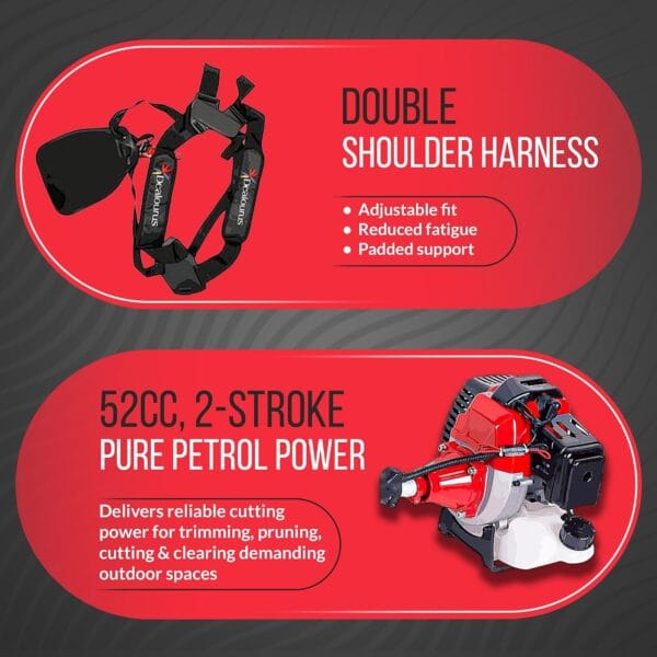 Dealourus 52cc Long Reach Petrol Multi Functional Garden Tool Including