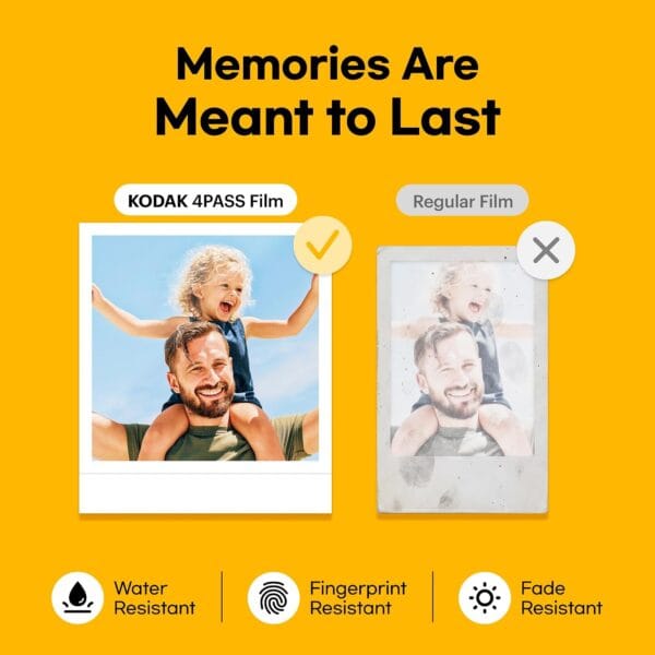 715eZKoJwUL._AC_SL1500_ KODAK Mini Shot 3 Retro 3x3 Instant Camera, Photo Printer, 38 Sheet, Yellow