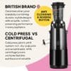 Fridja f1900 Cold Press Juicer, 240W Slow Juicer, 78mm Chute, BPA-Free