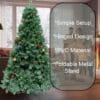 SHATCHI 6ft/1.8m Alaskan Pine Green Artificial Christmas Tree Bushy 550 Tips Xmas Home Decorationations Decorations