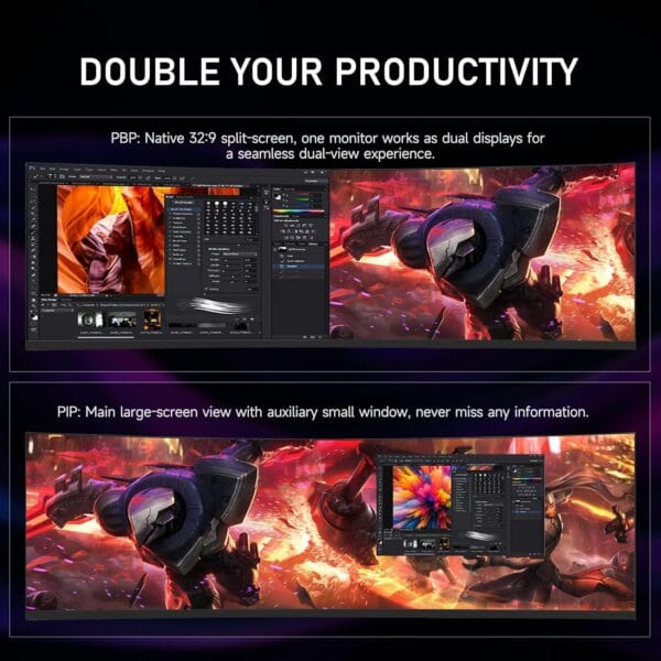 Gawfolk 49 inch Ultra-Wide Curved 240Hz Gaming Monitor,DQHD PC Screen