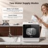 AIRMSEN NEW Upgraded Table Top Dishwasher, 8+3 Wash Programs, 5L Tank [Energy Class D]