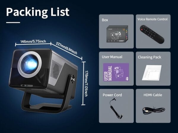 X7 Smart Projector 4K Support Native