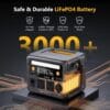 VTOMAN New JUMP 600X Portable Power Station 600W-268.8Wh LiFePO4 Battery