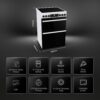 Hisense Hi6 Max 60cm Electric Cooker with Ceramic Hob HDCEC6C20W - White - A Rated [Energy Class A]