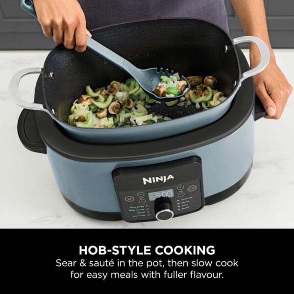 Ninja Foodi PossibleCooker, 8-in-1 Slow Cooker, 8L, Sea Salt Grey, MC1001UK