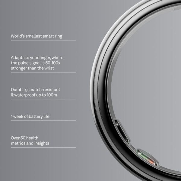 Oura Ring 5 Silver - Size 10 - Size Before You Buy