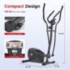 Sunny Health & Fitness Smart Upright Elliptical Machine & Cross Trainer