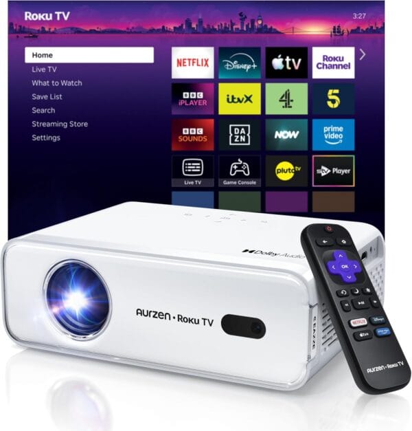 Aurzen Roku TV Projector