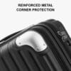 LEVEL8 Carry on Suitcase, 55CM Hand Luggage Expandable with