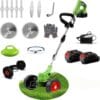 Cordless Garden Strimmers,Electric Cordless 21v Grass Strimmer with 2 X 2000mAh Battery