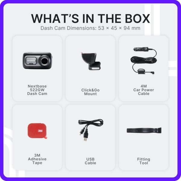71CdcdODlbL._AC_SL1500_ Nextbase 522GW Front Dash Cam, 2K 1440p with Wi-Fi and GPS