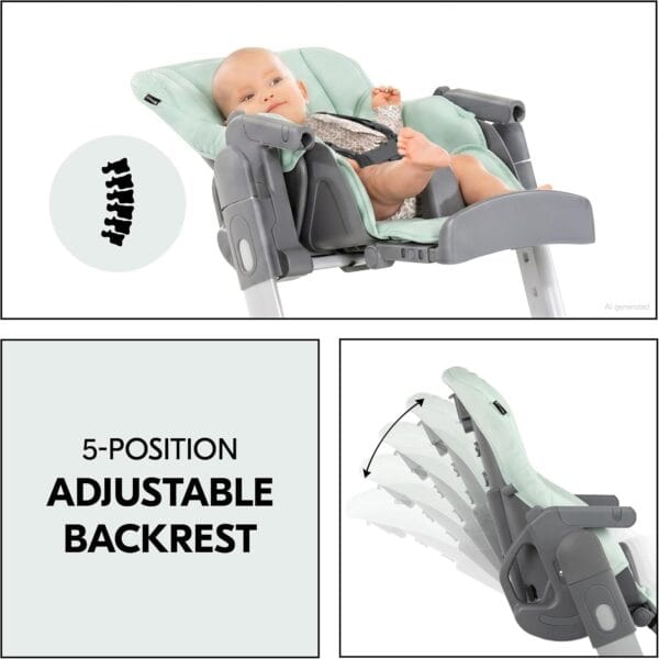 Hauck Grow Up Baby High Chair – Reclining Seat