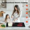 Electric Ceramic Hob 60cm, 4 Zone Built-in Ceramic Cooktop with Touch Control