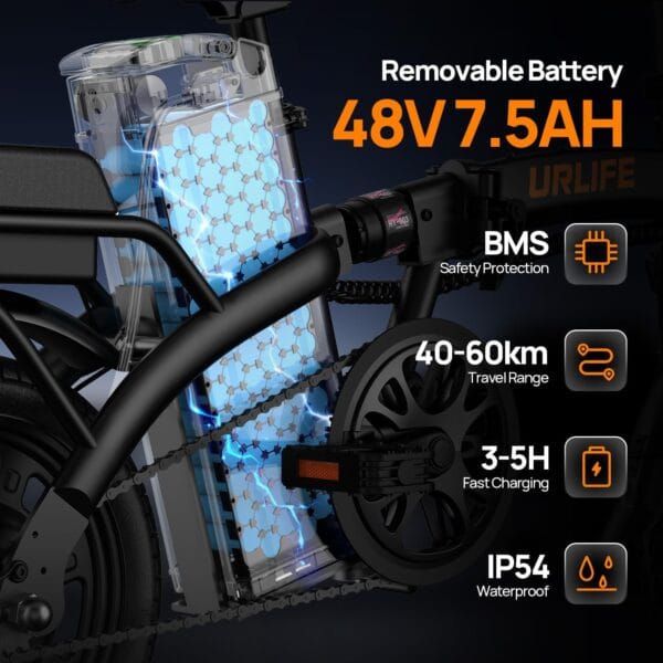URLIFE 14" Electric Bike, Portable E-bike