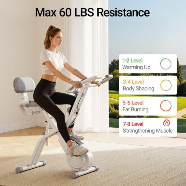 Home Exercise Bike Fitness Bike Silent with Adjustable Resistance