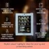 Klarstein Shiraz Wine Cooler White – 16 Bottles