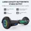 71FFTOcfZ7L._AC_SL1500_ MEGA MOTION Hoverboard Go Kart, Hoverboards with Hoverkart for kids