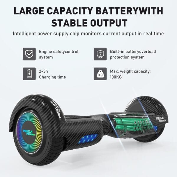 71FFTOcfZ7L._AC_SL1500_ MEGA MOTION Hoverboard Go Kart, Hoverboards with Hoverkart for kids