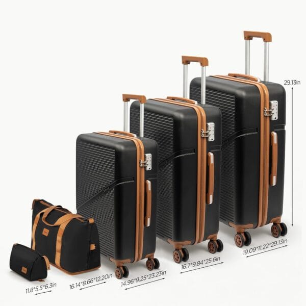 Cosbarn Luggage Sets 5 Piece Suitcases with Wheels