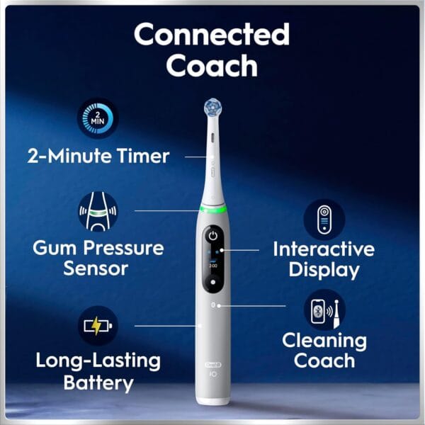 Oral-B iO6 Electric Toothbrush, Grey, with Travel Case and Spare Head