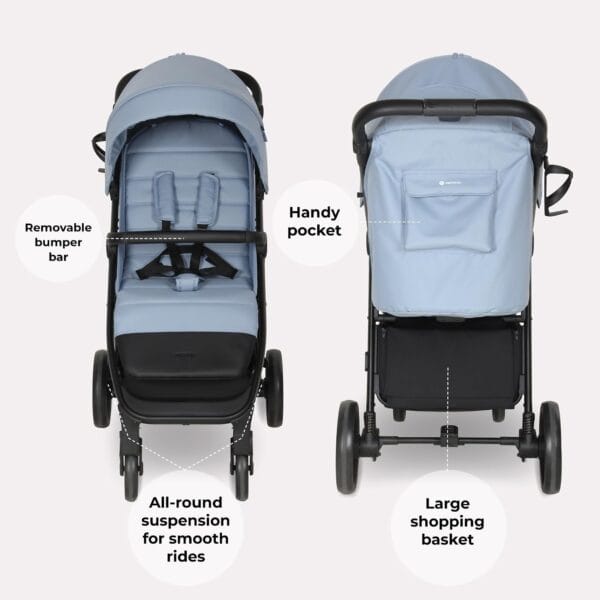 My Babiie MB160 Pushchair from Birth to 4 Years (22kg) – Blue