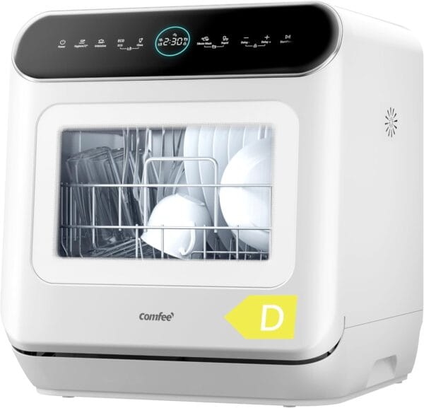 COMFEE' Table Top Dishwasher No Plumbing with 6L Water Tank [Energy Class D]