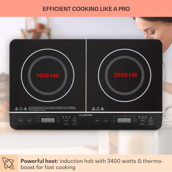 Klarstein Induction Hob, 3400W Electric Hob Induction Cooker
