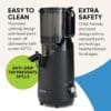 Fridja f2500 Self-Feeding Juicer, 135mm Chute, Whole Fruit, 250W Cold Press