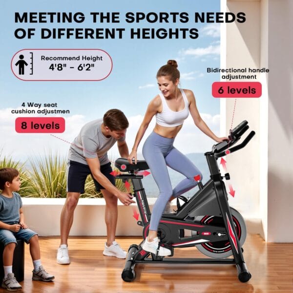 DMASUN Upgraded Exercise Bike for Home Gym Use with LCD Display