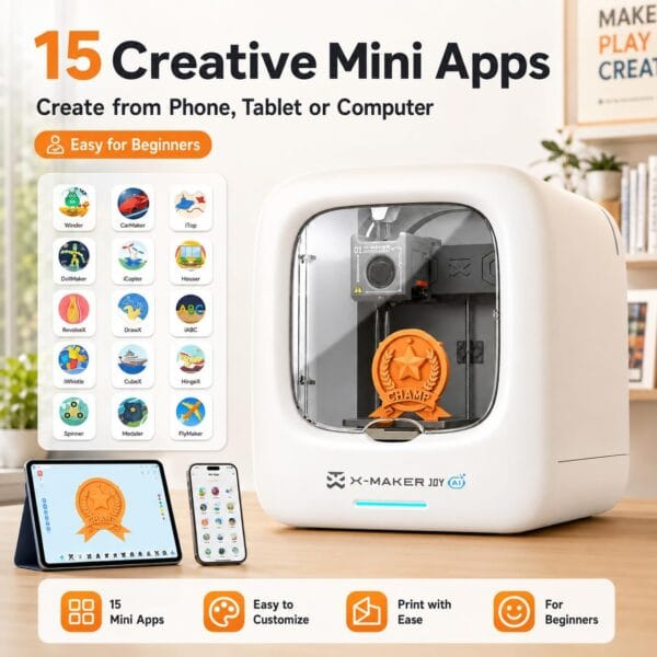 AI-Powered 3D Printer for Kids, AI Design App, Huge Toy Library