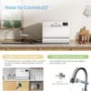 COMFEE' Table Top Dishwasher, 6 Place Settings, White [Energy Class D]