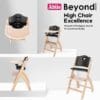 Abiie Beyond Junior Wooden High Chair with Tray