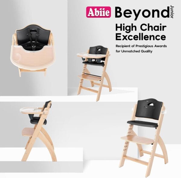 Abiie Beyond Junior Wooden High Chair with Tray