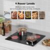 Electric Ceramic Hob 60cm, 4 Zone Built-in Ceramic Cooktop with Touch Control