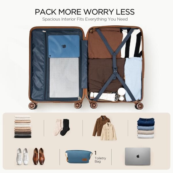 Cosbarn Set of 5 Trolley Suitcases 22 x 14 x 9 inches
