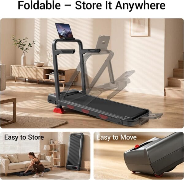 15% Incline Walking Pad with 3.0HP Under Desk Treadmill,159KG, 95x40cm Belt
